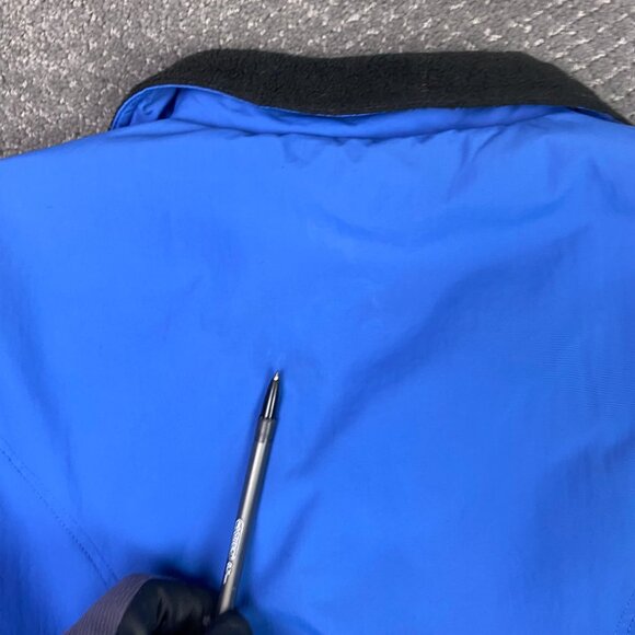LL Bean Fleece Lined Jacket Misses Large Blue Nylon Full Zip Up 9U894 9 U894 - Picture 9 of 15